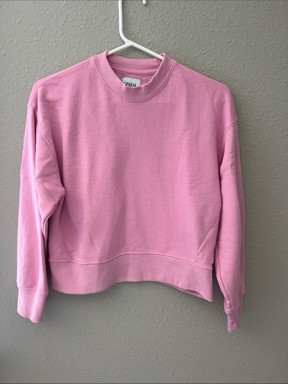 ZARA Pastel Pink Crewneck Sweatshirt girls 11-12